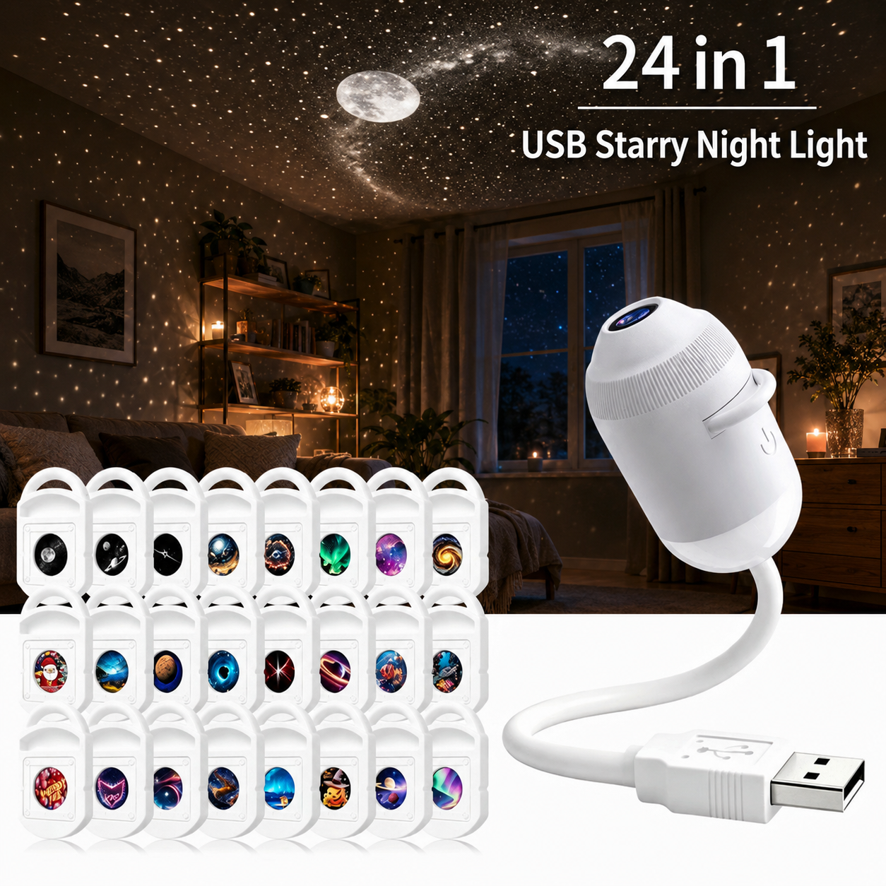 ๐ 5D Mini Galaxy Star Projector