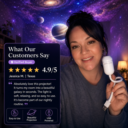 🌌 5D Mini Galaxy Star Projector
