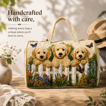 🐕 Golden Retriever Garden Tote Bag