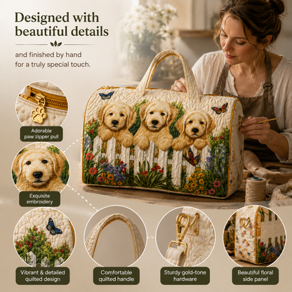 🐕 Golden Retriever Garden Tote Bag