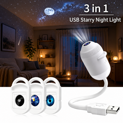 🌌 5D Mini Galaxy Star Projector