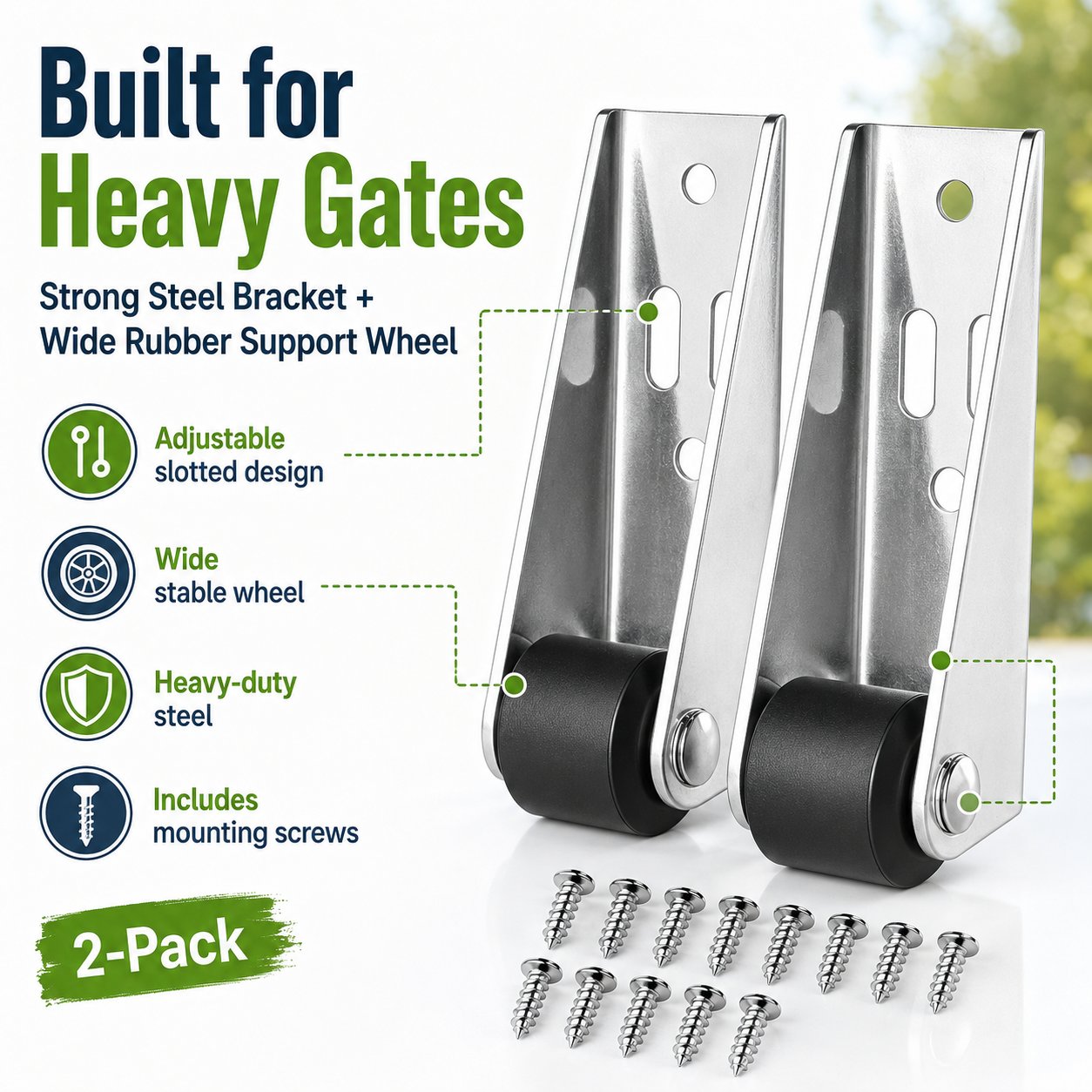 Heavy-Duty Universal Gate Support Wheel