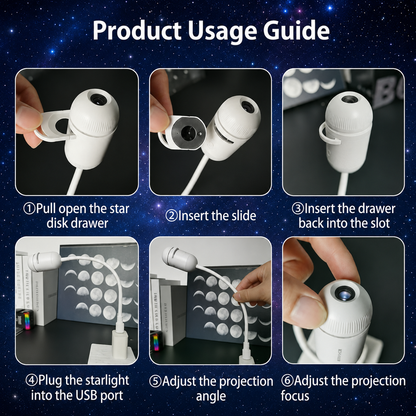 🌌 5D Mini Galaxy Star Projector