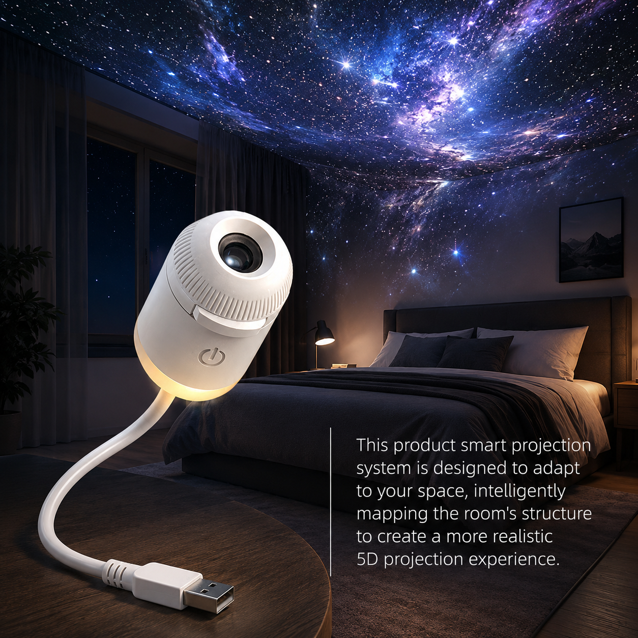 🌌 5D Mini Galaxy Star Projector